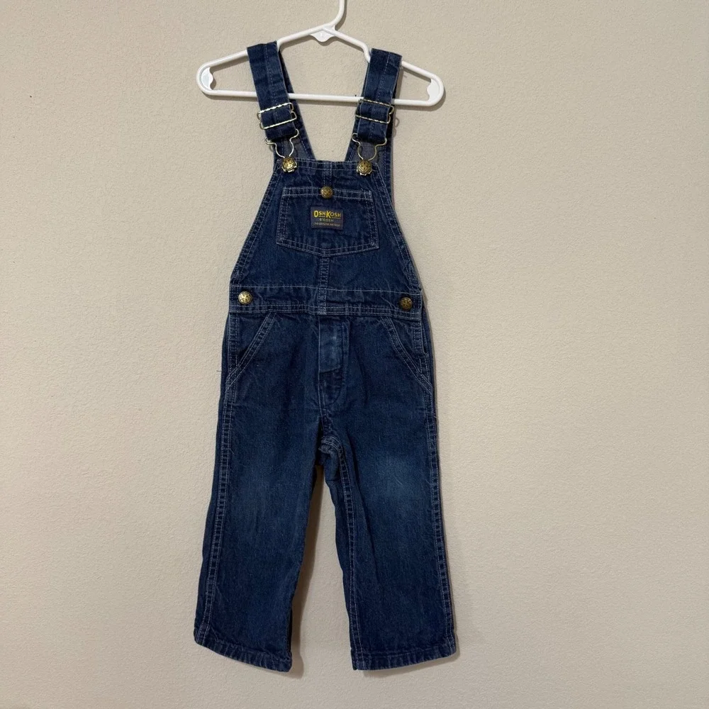 Vintage OshKosh B'Gosh Overalls 3T Made in the USA Denim